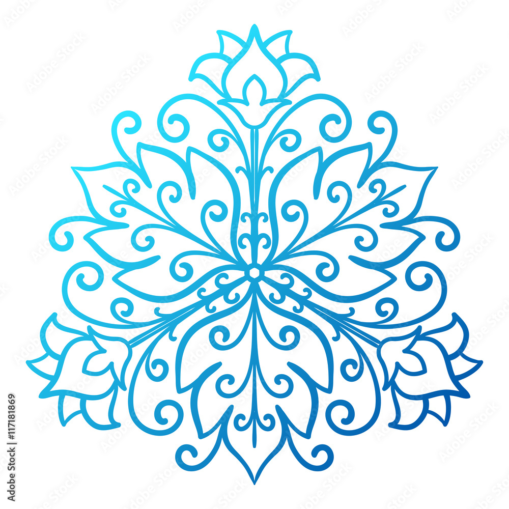 vector, contour, illustration, abstraction, oriental ornament, floral, element for design, tattoo, mandala vector, contour, illustration, abstraction, oriental ornament, floral, element for design, tattoo, mandala