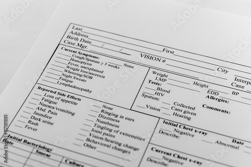 Medical record form