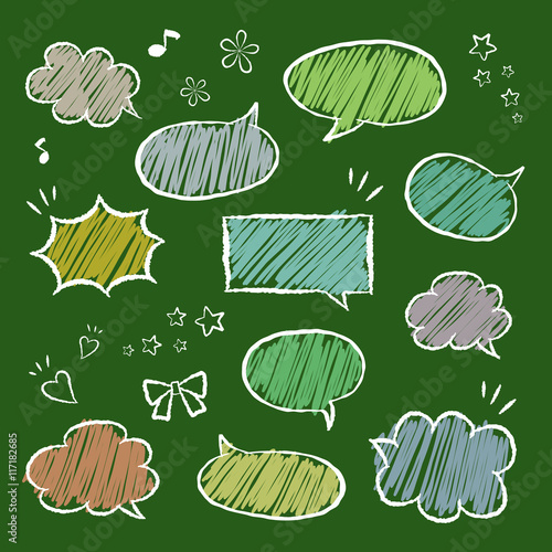 落書き ふきだし 黒板 / vector eps