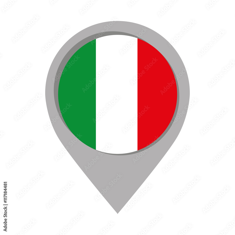 italy pin pointer mark flag language icon italy pin pointer mark flag language icon
