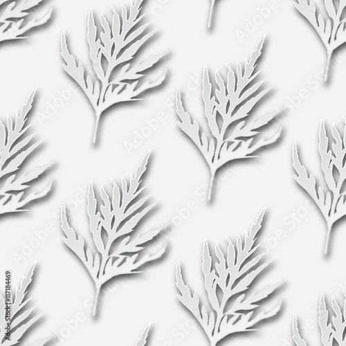 Seamless background with leaf of paper