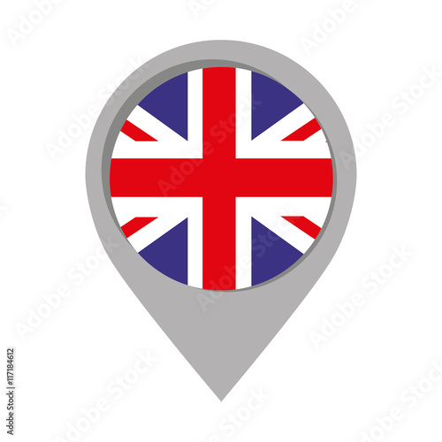 Free Download United Kingdom pin pointer mark flag language icon - GFXLoad