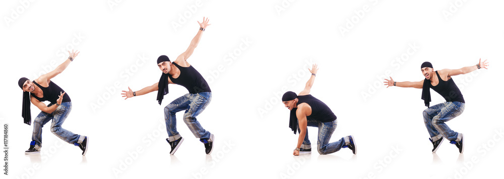 Dancer dancing on the white Dancer dancing on the white
