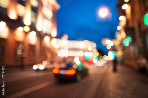 City road motion blur. Night background © dmitrymoi