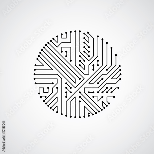 Technology communication cybernetic element. Vector abstract ill