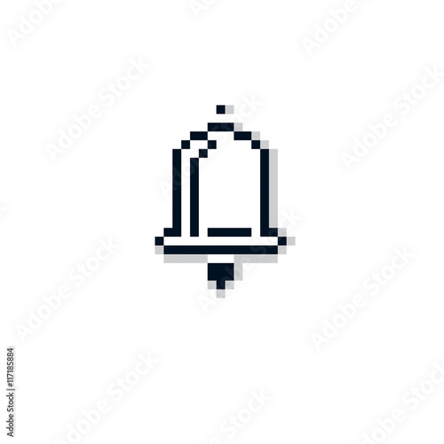 Vector pixel icon isolated,...