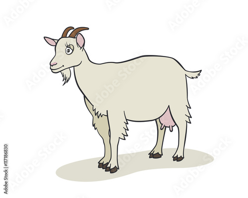 Cute goat cartoon