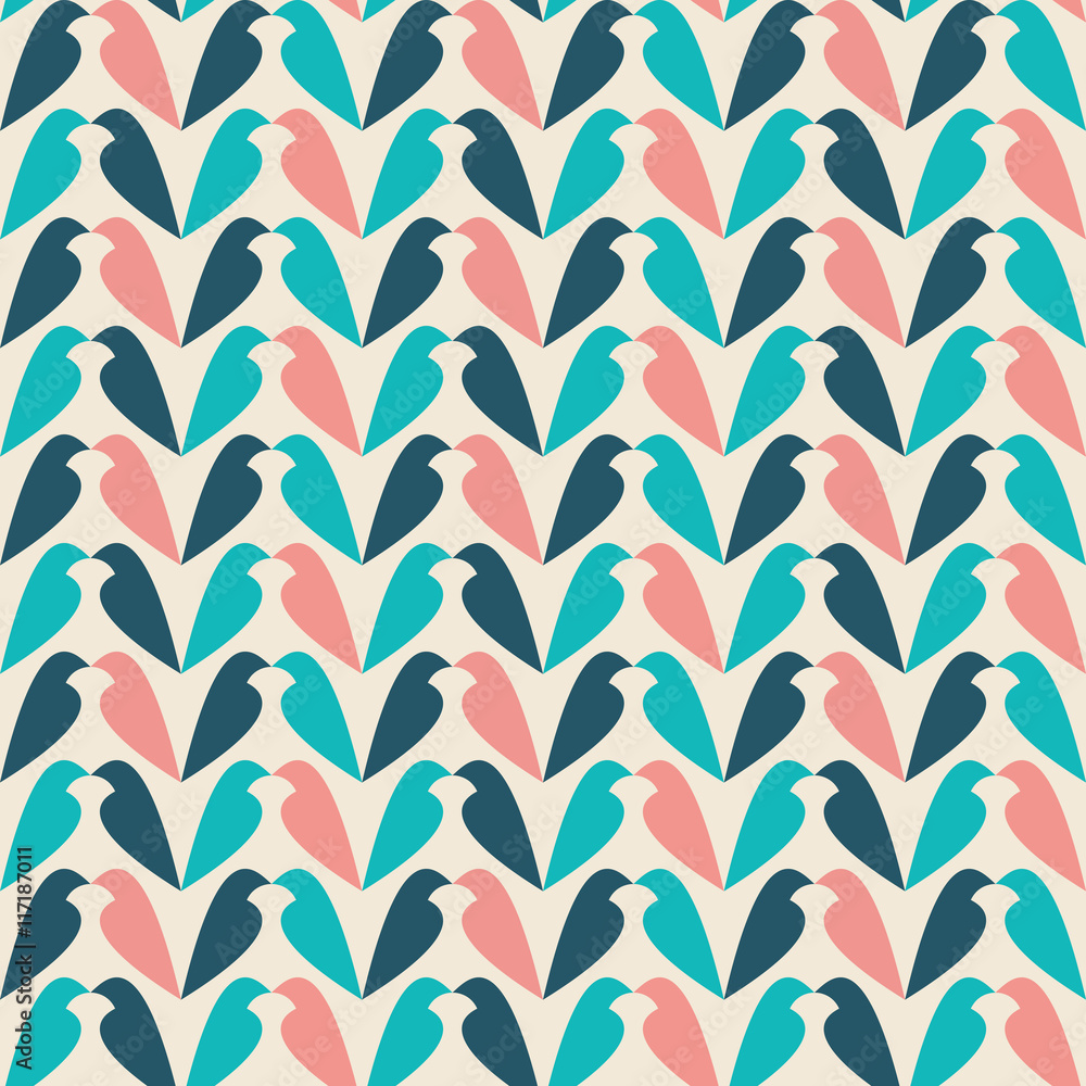 Abstract colored pattern with bird silhouette Abstract colored pattern with bird silhouette