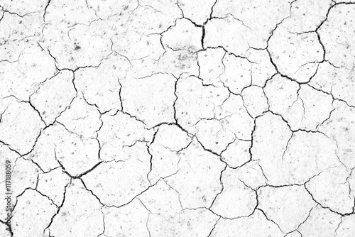 Black and white, Crack soil texture background