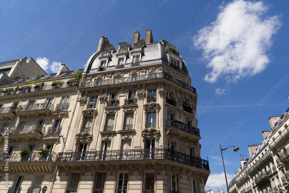 ancient stone building in Paris, France
