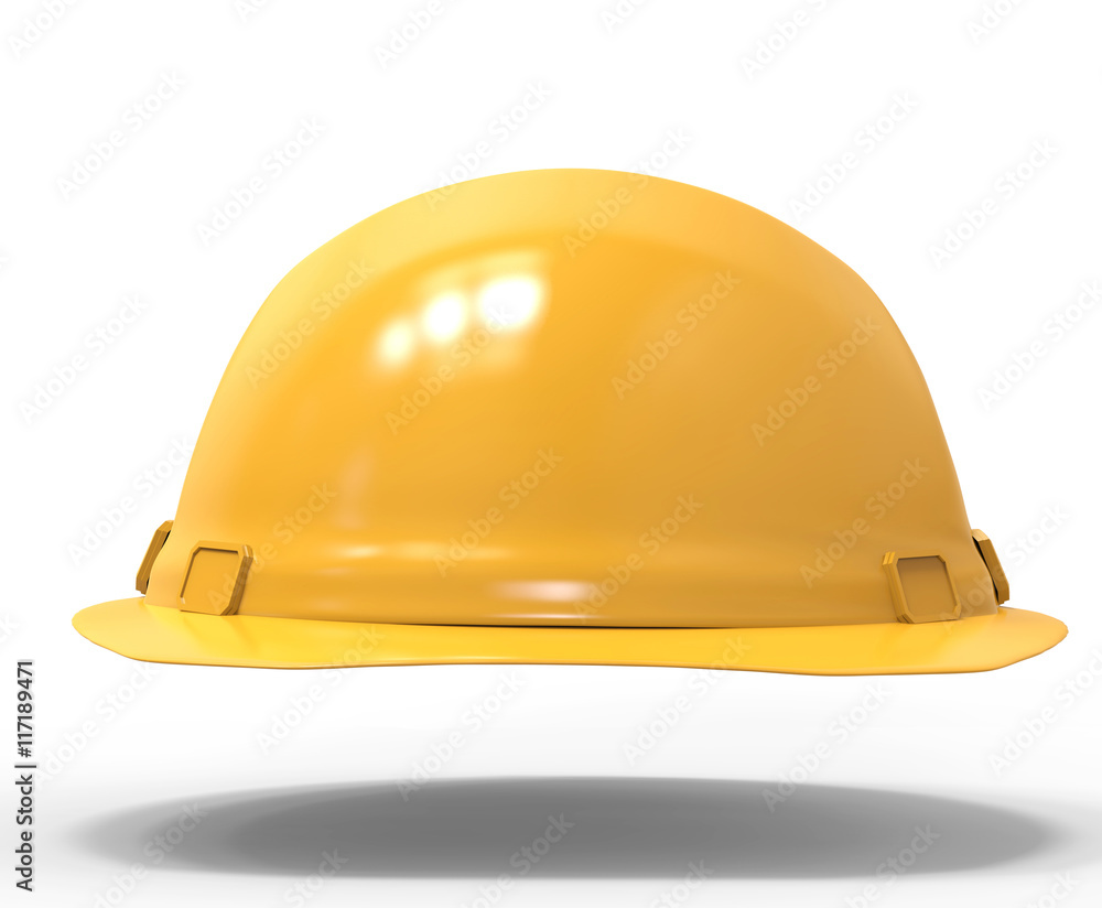 3d rendering yellow safety helmet 3d rendering yellow safety helmet