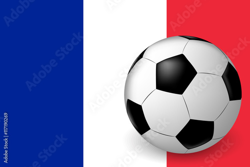 the ball and the flag of France