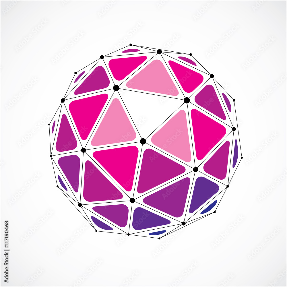 3d vector low poly spherical object with black connected lines a 3d vector low poly spherical object with black connected lines a