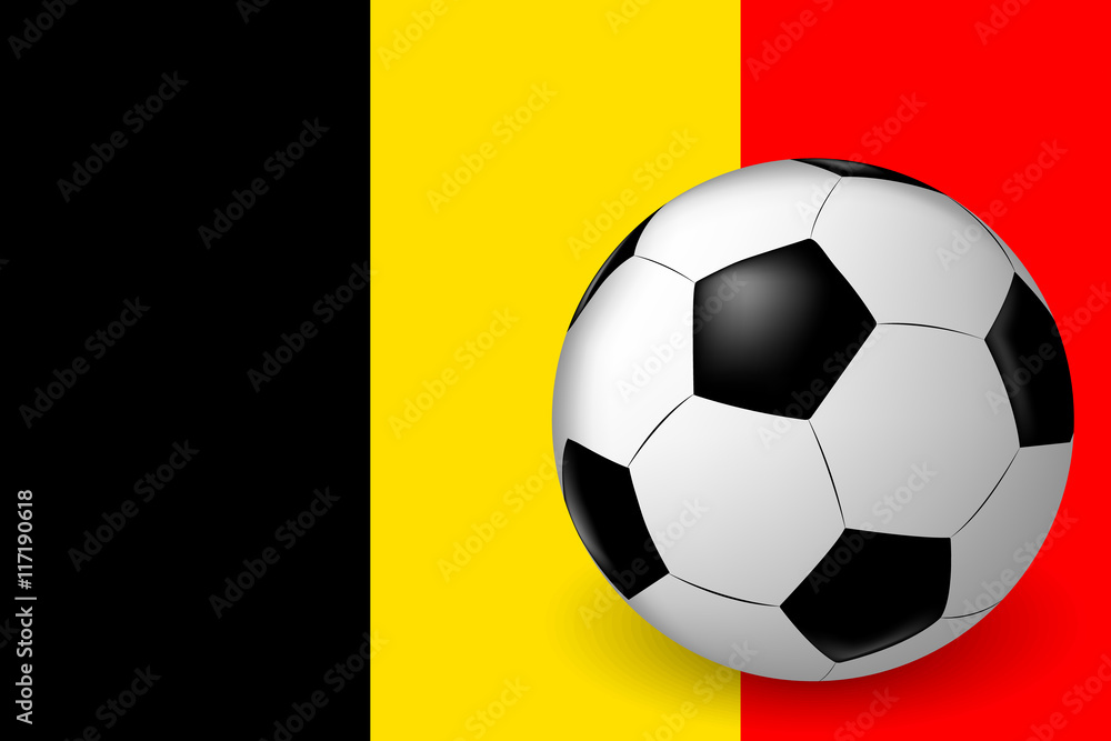 the ball and the flag of Belgium the ball and the flag of Belgium