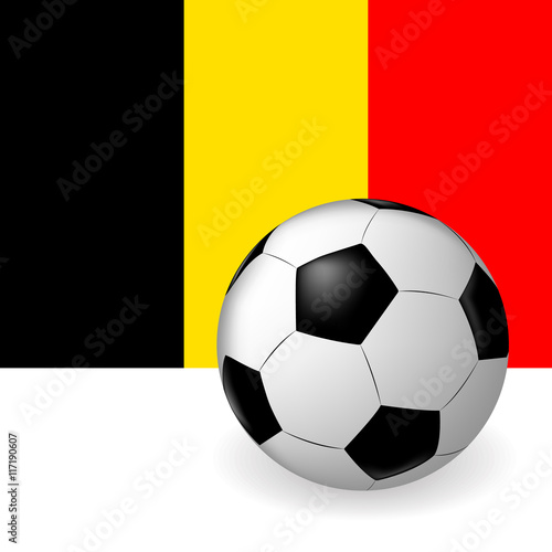 the ball and the flag of Belgium