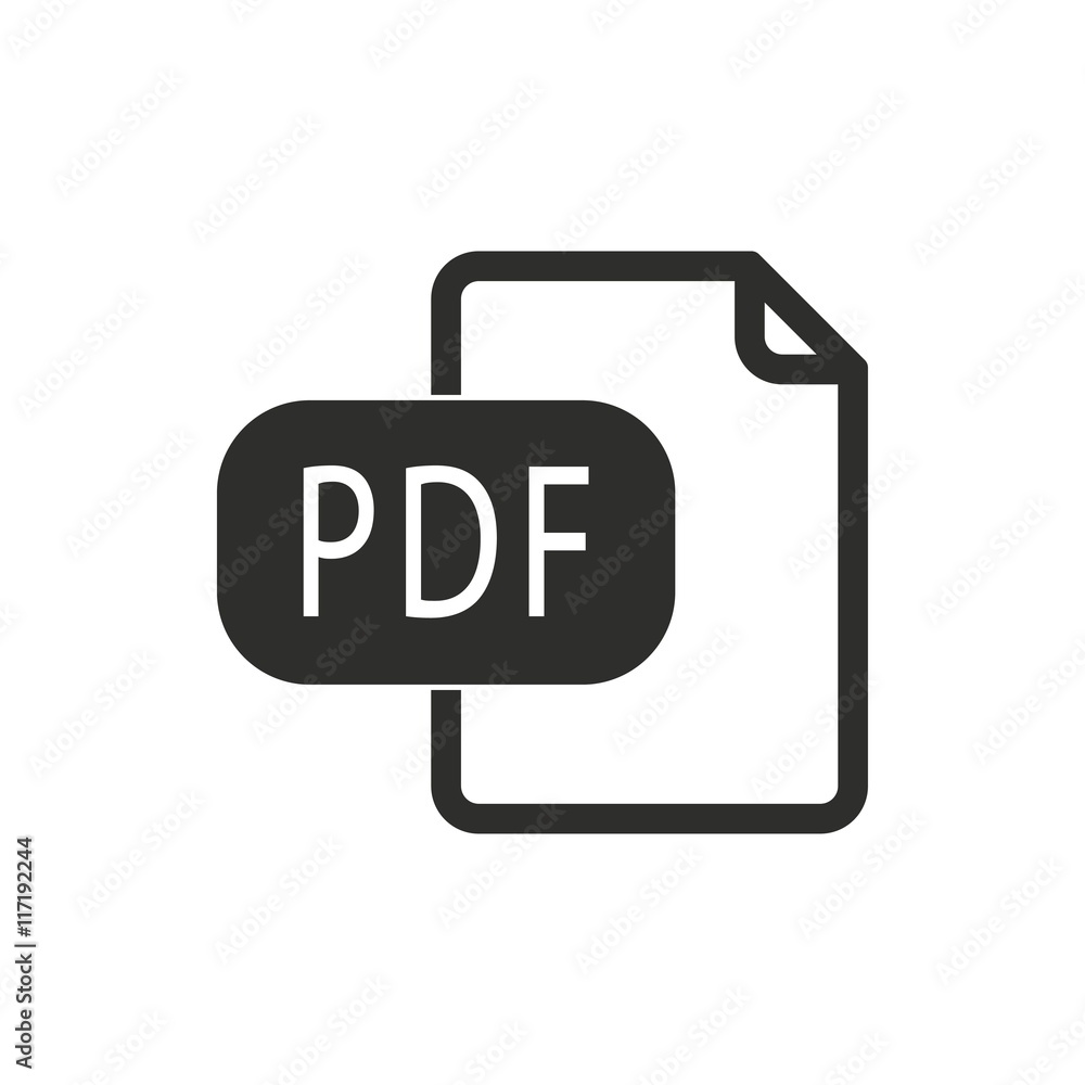 PDF - vector icon. PDF - vector icon.