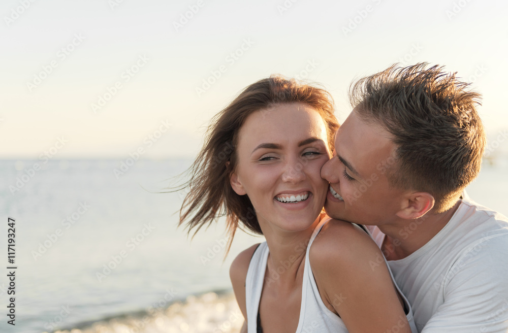 Lovely summer moment on the beach Lovely summer moment on the beach