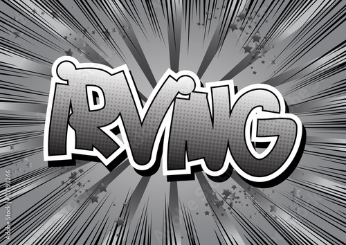 Irving - Comic book style word.