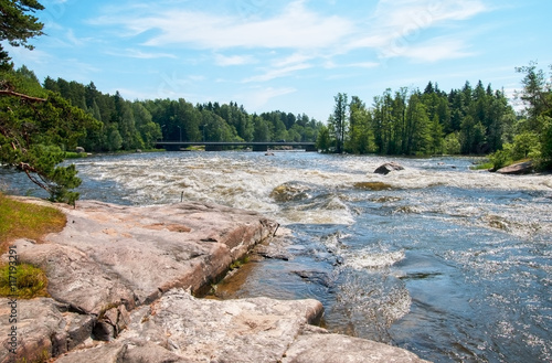 Kotka. Finland. Langinkoski Rapid on Kymi River (Kymijoki)
