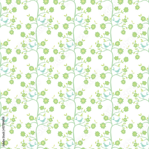 Wallpaper Mural Birds and flowers Torontodigital.ca