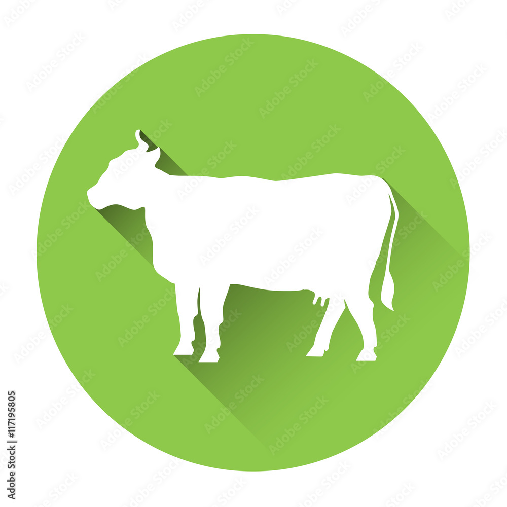 Cow Farm Animal Silhouette Icon Cow Farm Animal Silhouette Icon