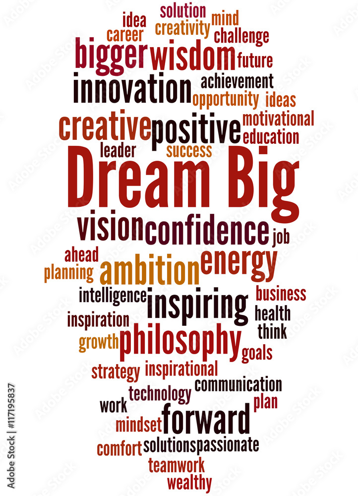 Obraz premium Dream Big, word cloud concept 7