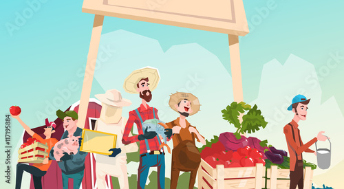 Big Farm Eco Organic Market Farmers With Production