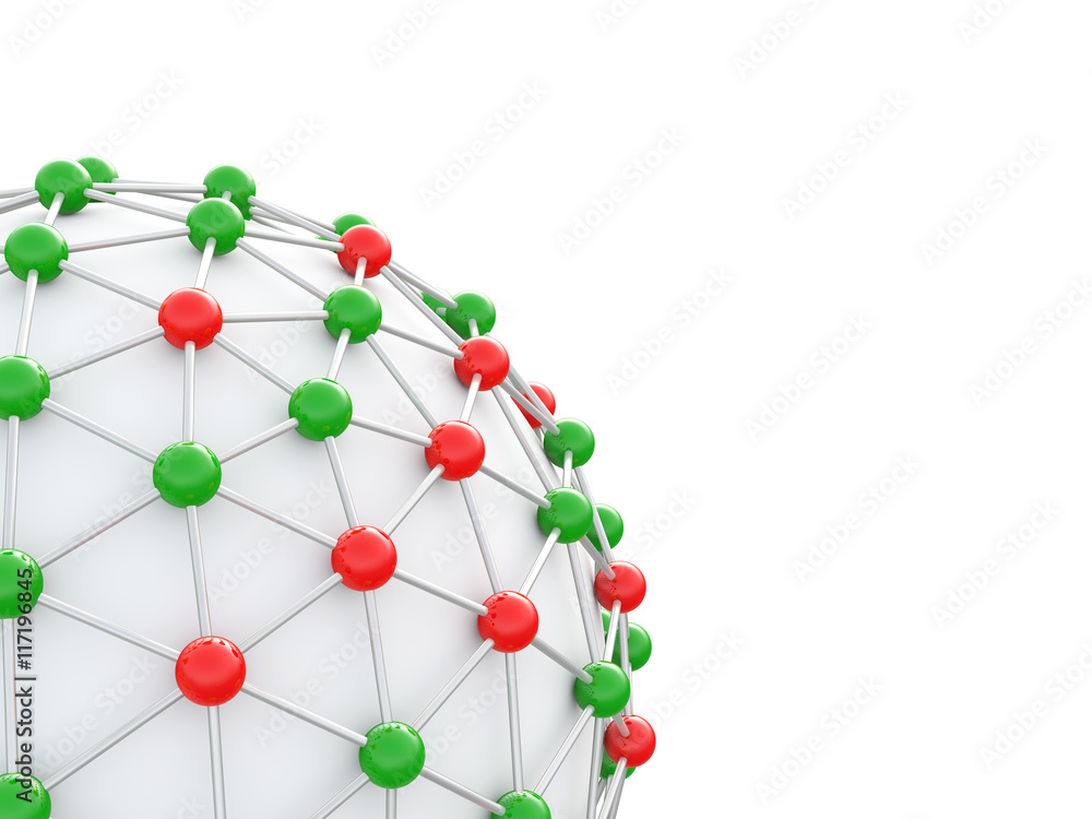 Obraz premium Connection network, 3d illustration