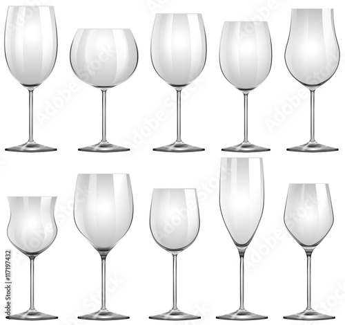 Set of wine glasses
