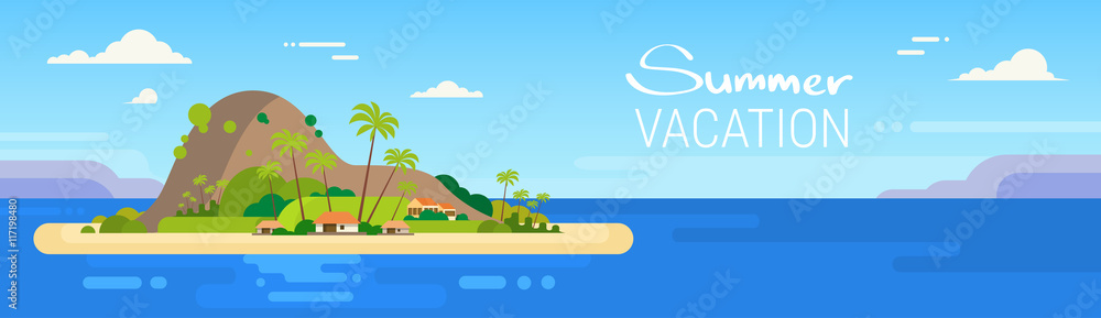Summer Vacation Tropical Ocean Island