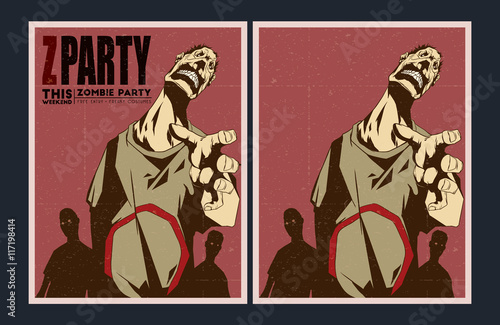 Zombie party invitation.