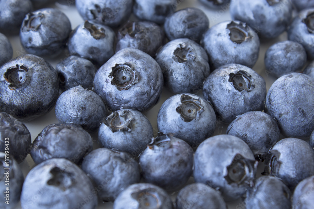 Ripe Blueberries, Closeup, Background Ripe Blueberries, Closeup, Background