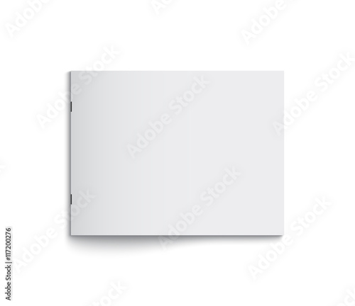 Blank landscape US-Letter format brochure magazine.