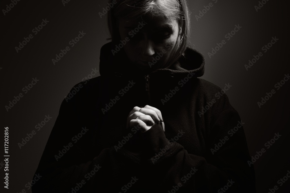 Praying woman.
