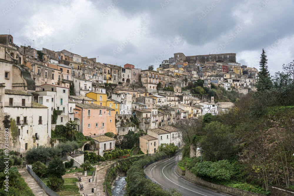 Ancient town of Ragusa. Sicily. Italy.