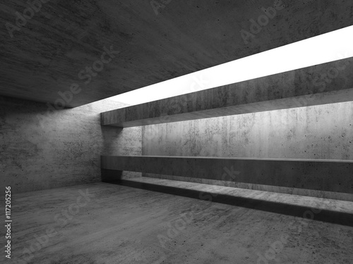 Fototapeta Naklejka Na Ścianę i Meble -  Abstract empty concrete room 3d interior