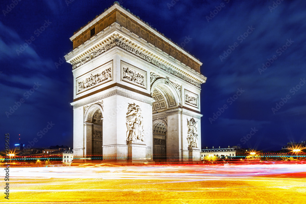 Fototapeta premium Arc Triomphe, Paris, France.