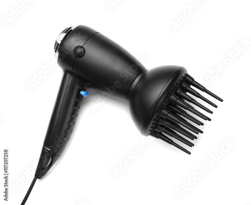 Hair dryer isolated on white