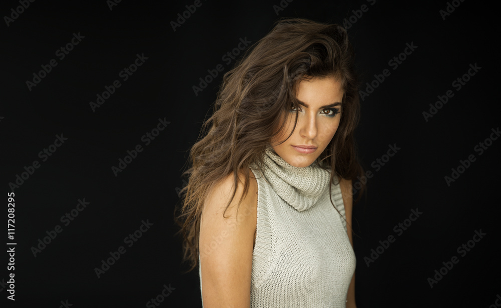 Portrait of beautiful female model Portrait of beautiful female model