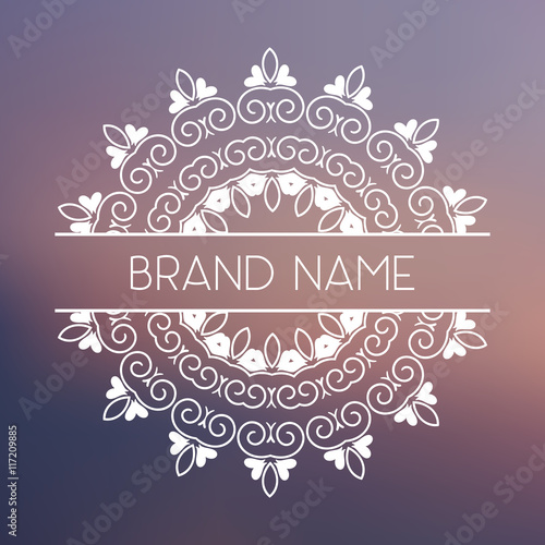 Vector logo template. Geometric mandala for business card, invitations.