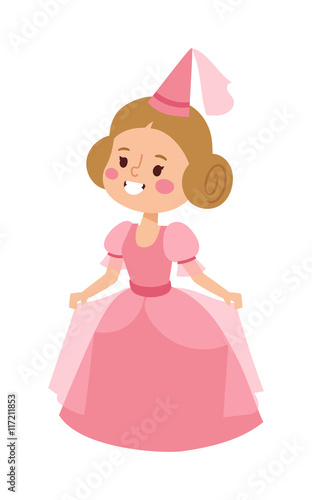 Princess vector character isolated