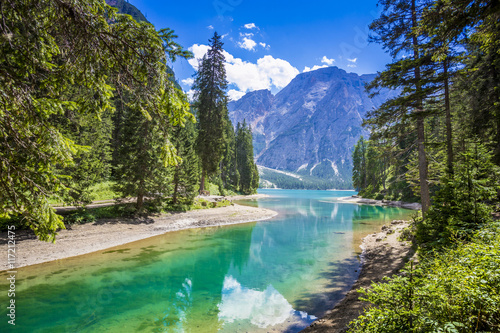Südtirol, Pragser Wildsee mit Seekofel