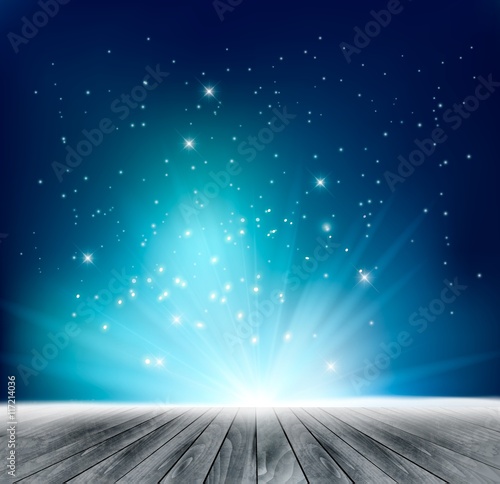 Beautiful magical night background. Vector.