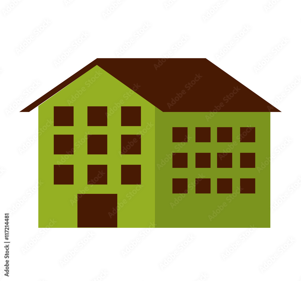 building green ecology icon building green ecology icon