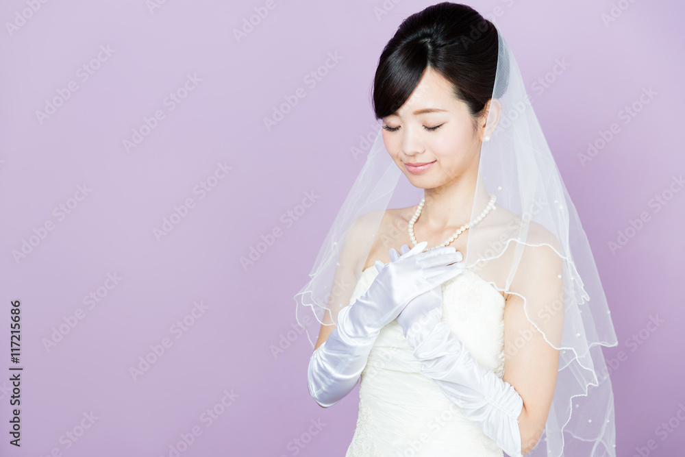attractive asian woman wearing wedding dress attractive asian woman wearing wedding dress