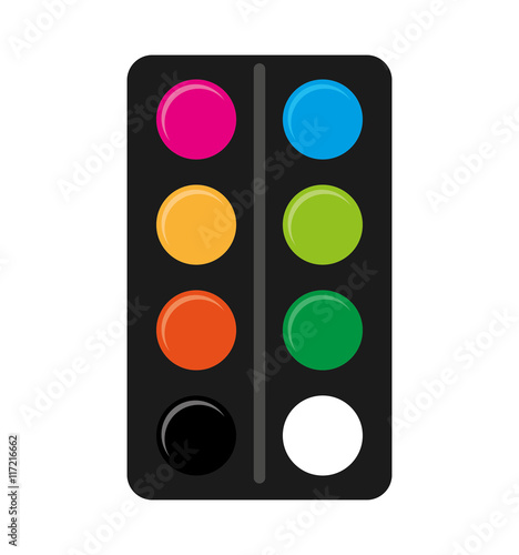 pallette colors school supply icon