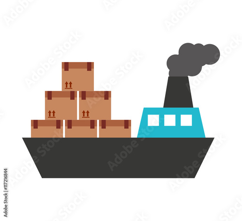 ship boat delivery service icon