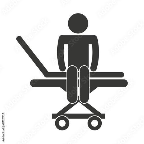 stretcher hospital emergency icon