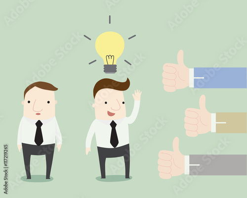 think good idea ,vector illustration