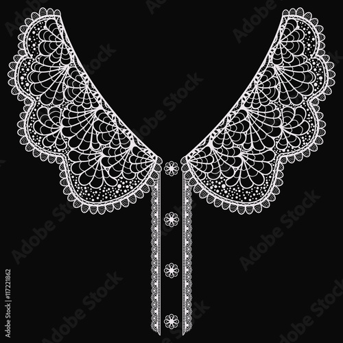 Neckline ethnic embroidery, graphic designs for fashion and othe